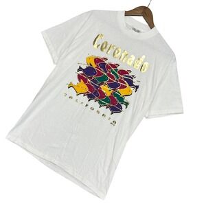 Vintage Oneita Power-T Coronado California Fish Graphic T-Shirt White Medium USA